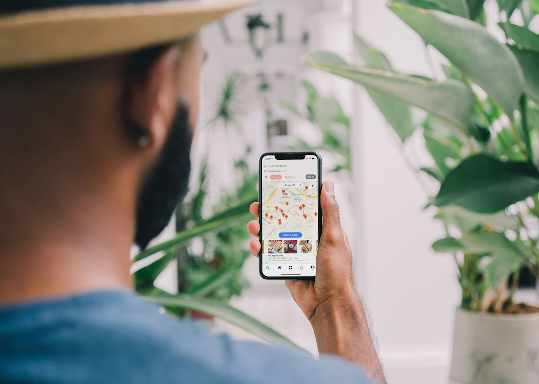 customer using insurance app on phone